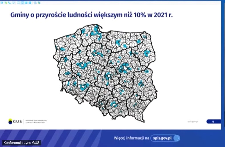 Gminy ze wzrostem liczby mieszkańców