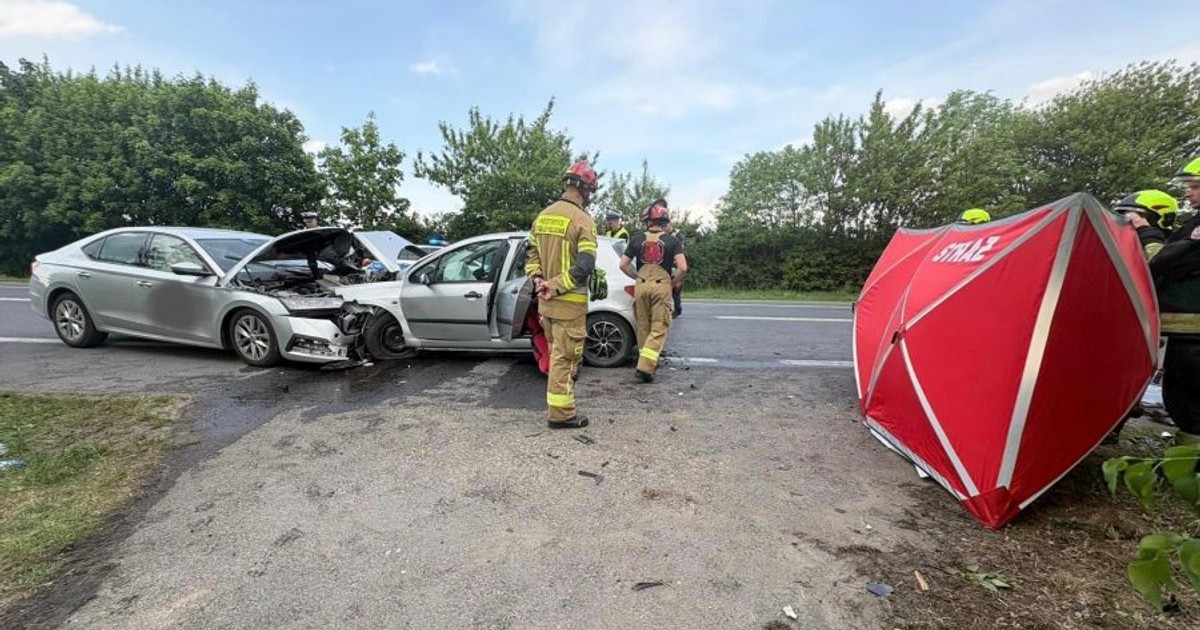 Tragiczny wypadek na DK10: Nie żyje 40-latka, ranne dzieci
