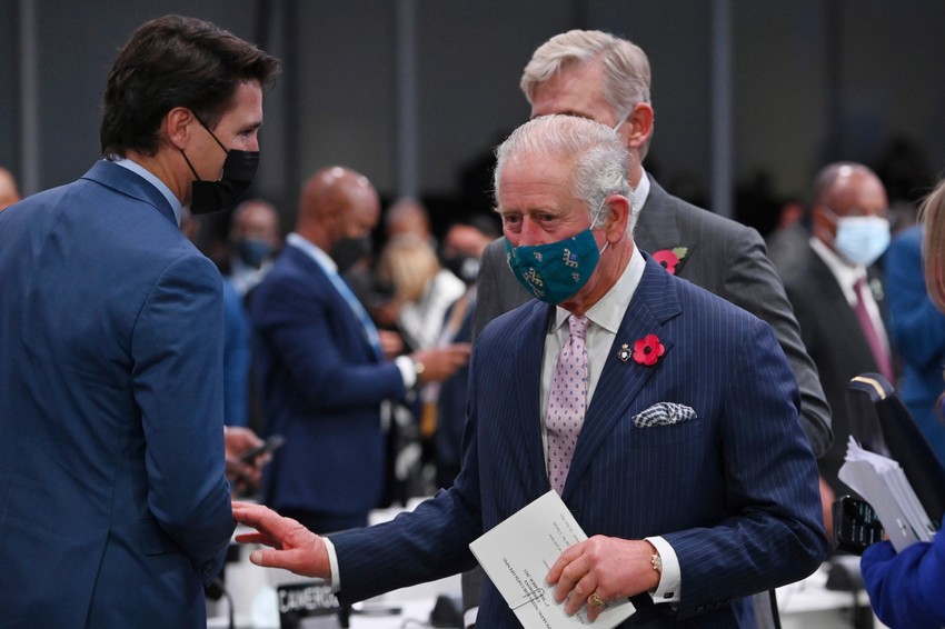 Princ Čarls i kanadski premijer Džastin Trudo na samitu u Glazgovu