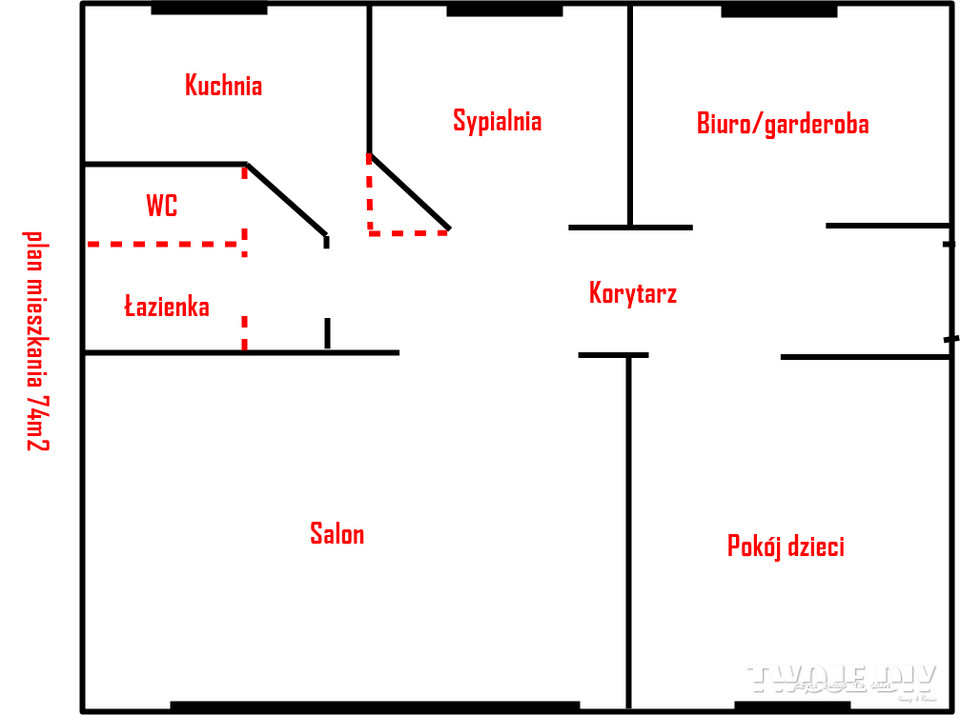Plan kuchni Kasi i Mariusza