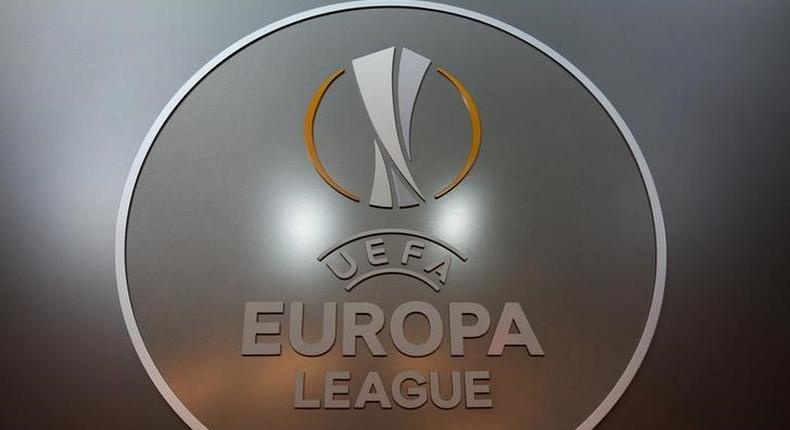 The UEFA Europa League logo is seen before the draw ceremony is seen before the draw for the 2016/2017 UEFA Europa League soccer competition at Monaco's Grimaldi Forum in Monaco, August 26, 2016. 