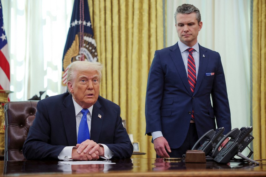 Donald Tramp i Pit Hegset