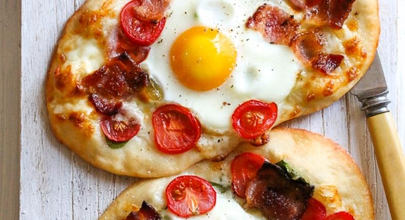 plantain and egg pizza for a special breakfast (Skinnytaste)