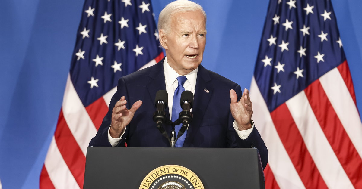 Joe Biden’s press conference at the end of the NATO summit. “An attack on one of us is an attack on us all”
