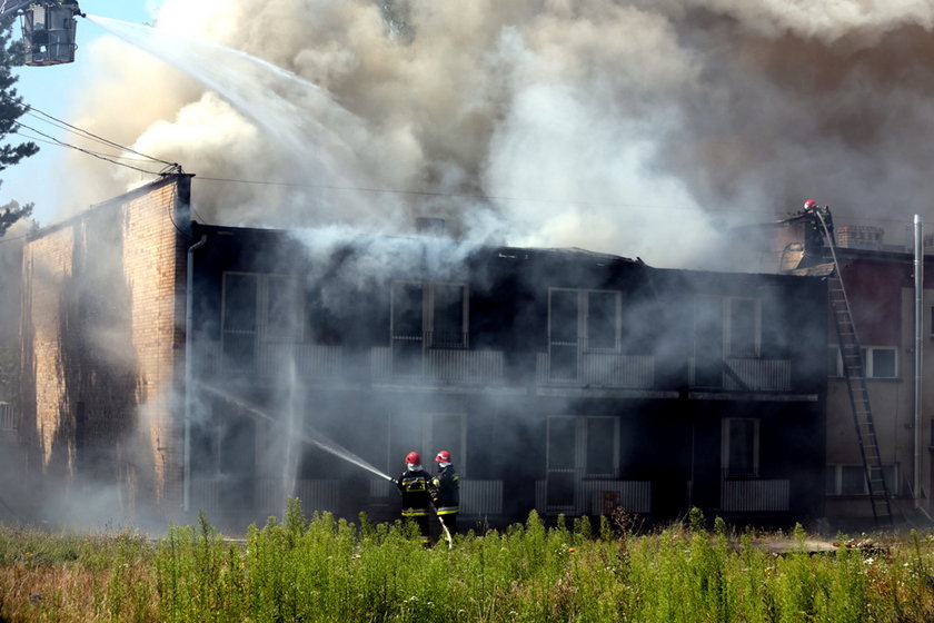 Pożar hotelu pracowniczego byłych zakładów mięsnych w Zielonej Górze
