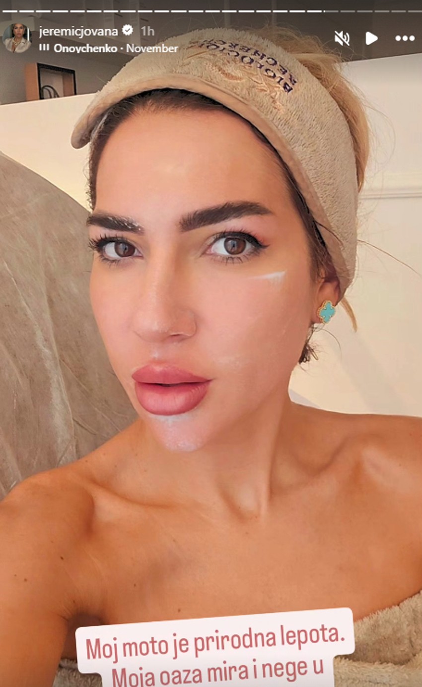 Jovana Jeremić objava