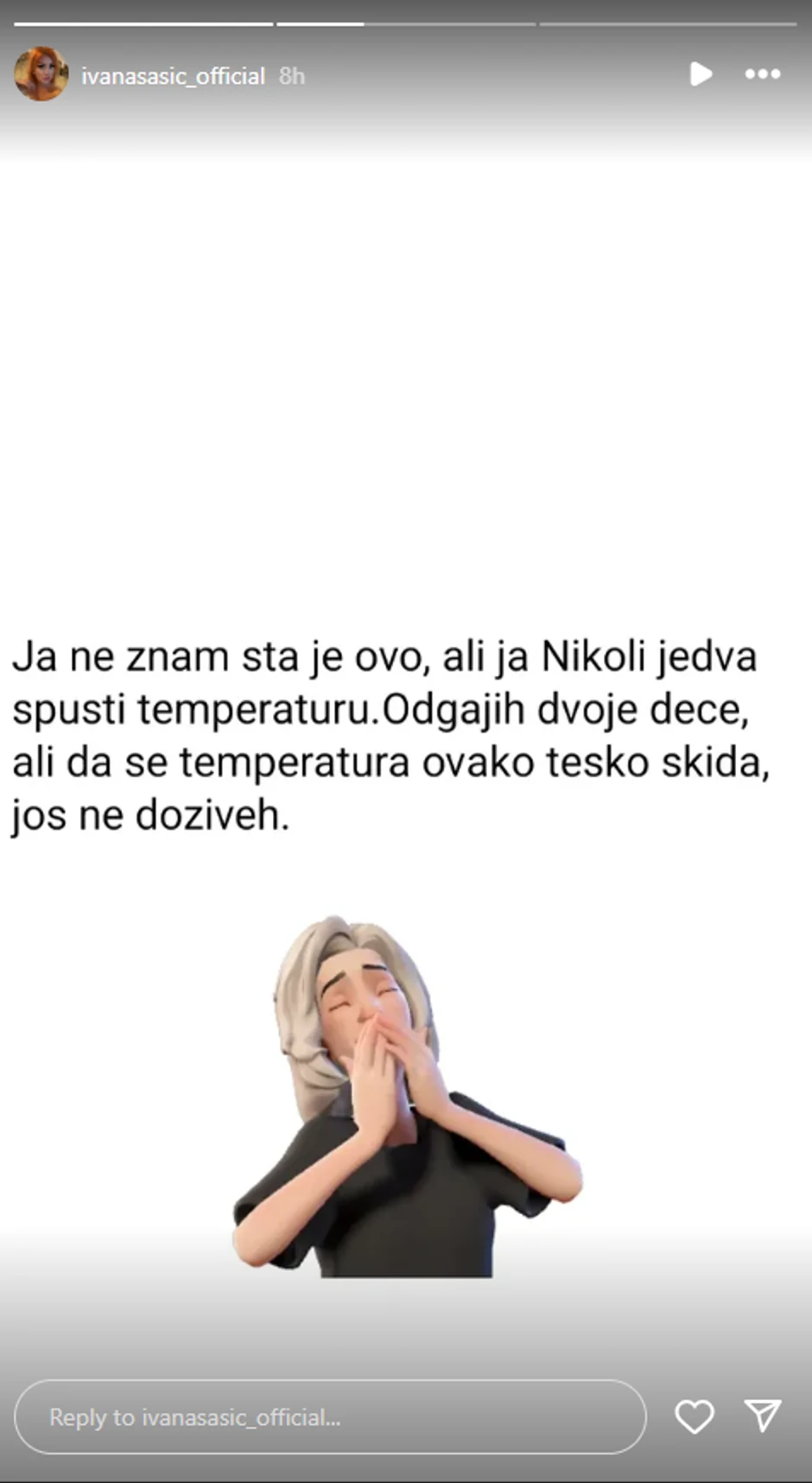 Ivana Šašić sa sinom u bolnici