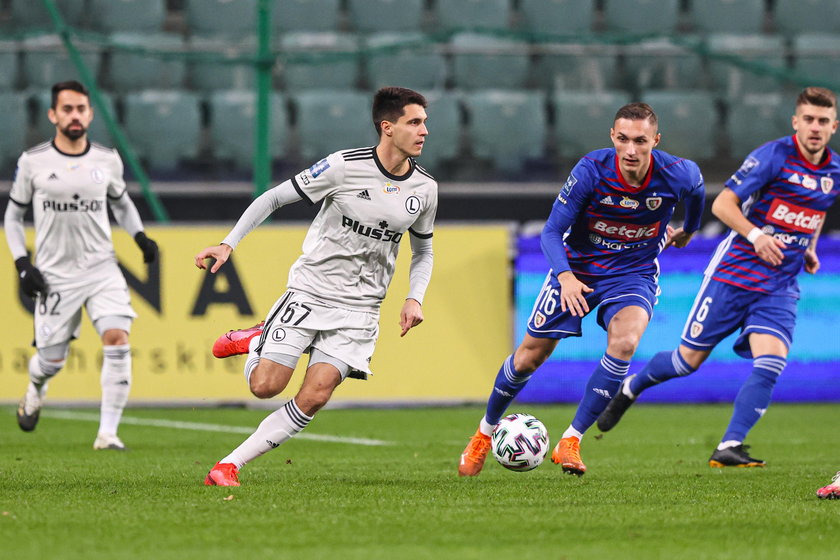 29.11.2020 LEGIA WARSZAWA - PIAST GLIWICE PKO EKSTRAKLASA SEZON 2020/2021 PILKA NOZNA