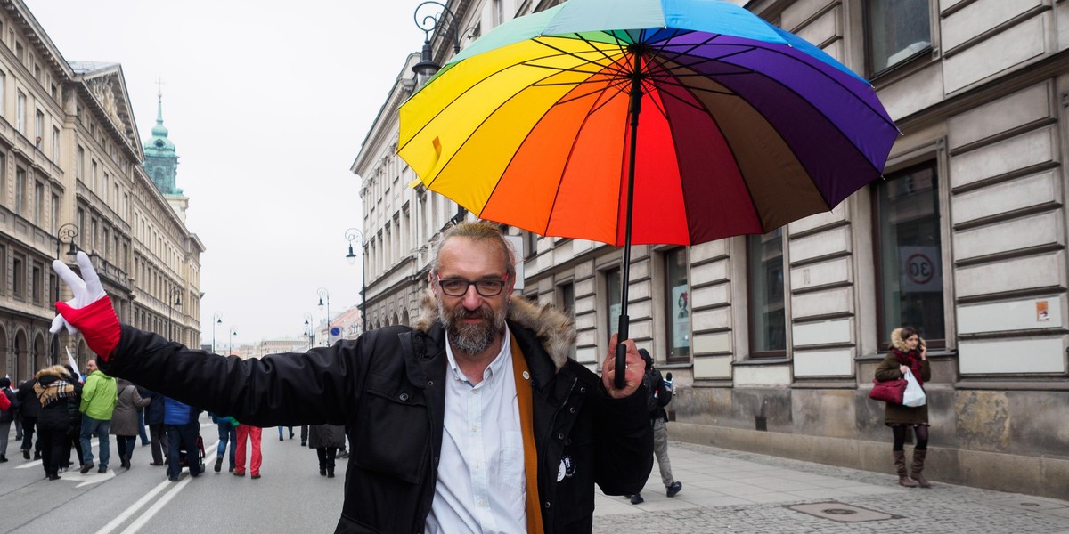 Protest KOD przed Trybunałem Konstytucyjnym