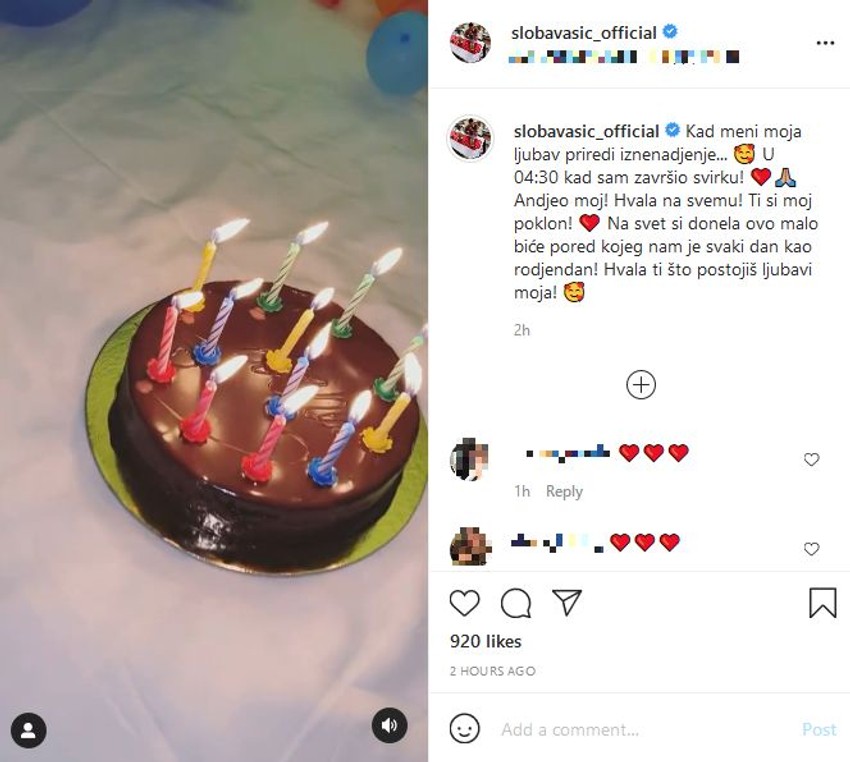 Slobodan Vasić, iznenađenje