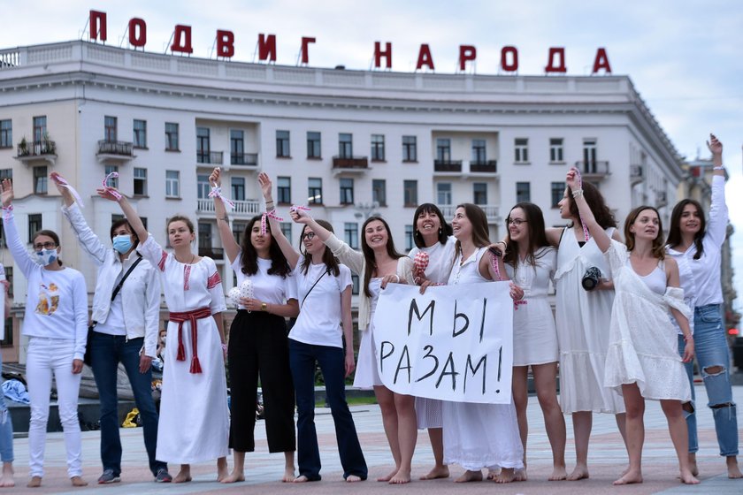 Protest białoruskich medyków. "Trzeba skończyć z biciem ludzi"