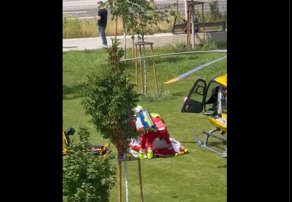 Helikopterom prevoze ranjene iz Graca