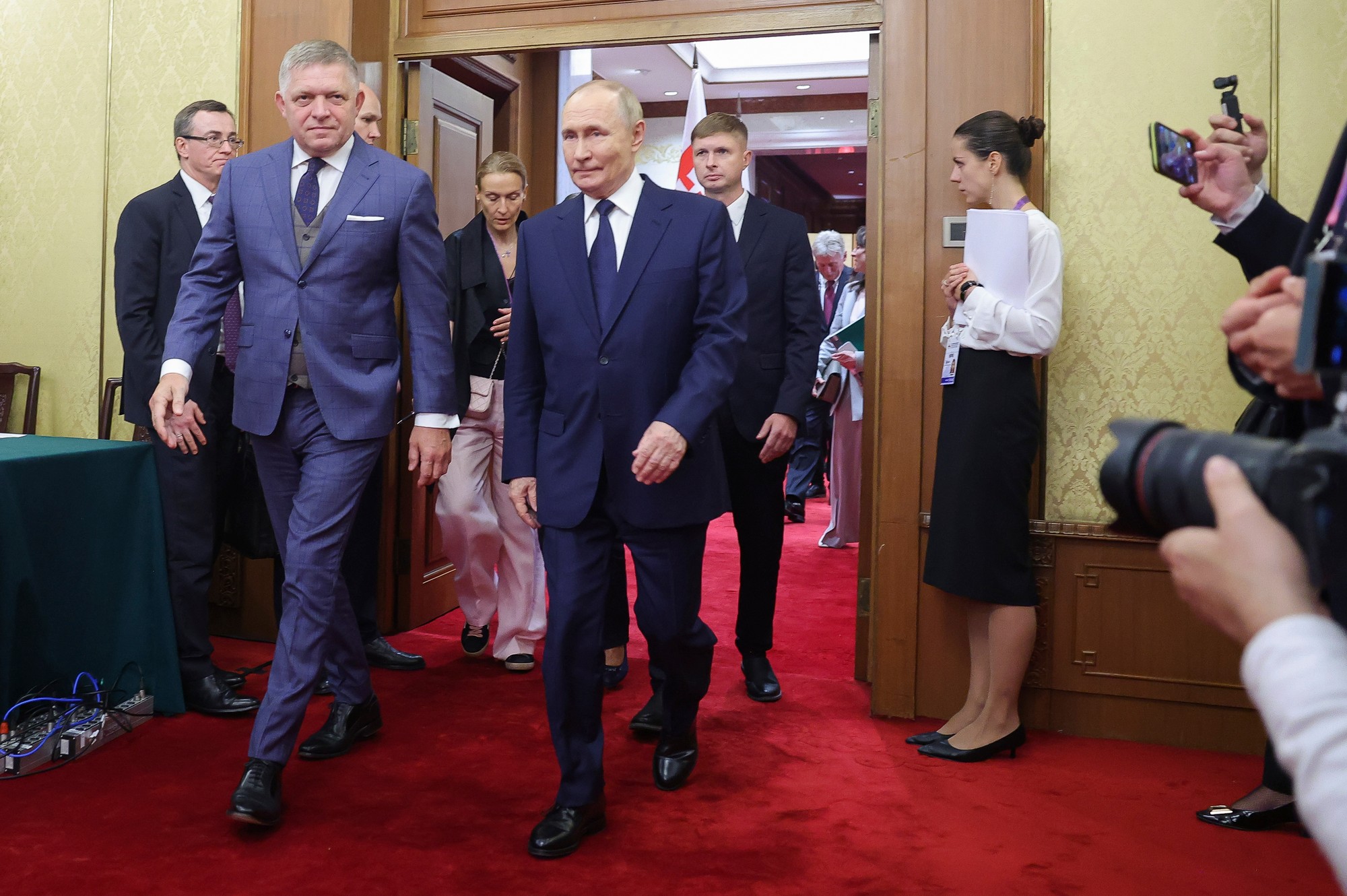 Premiér Robert Fico a ruský prezident Vladimir Putin.