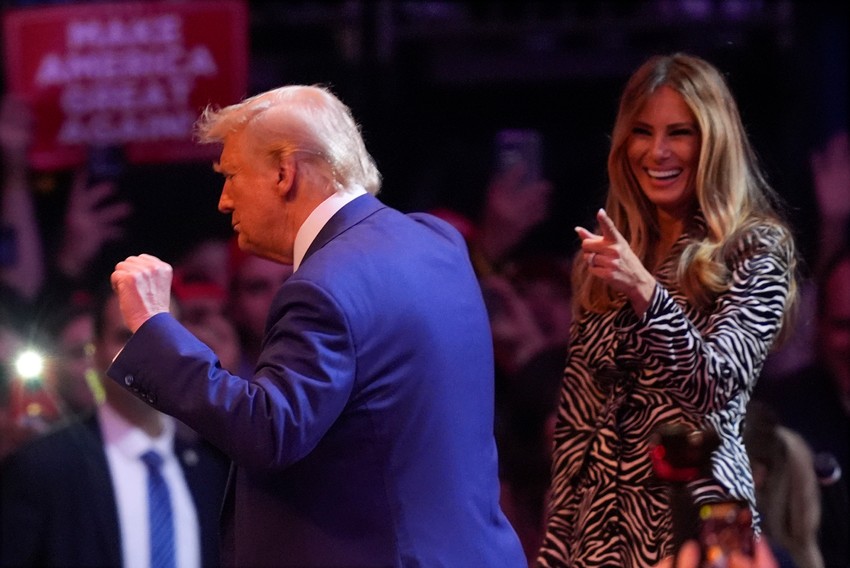 Donald i Melanija Tramp u Medison Skver Gardenu 27. oktobra