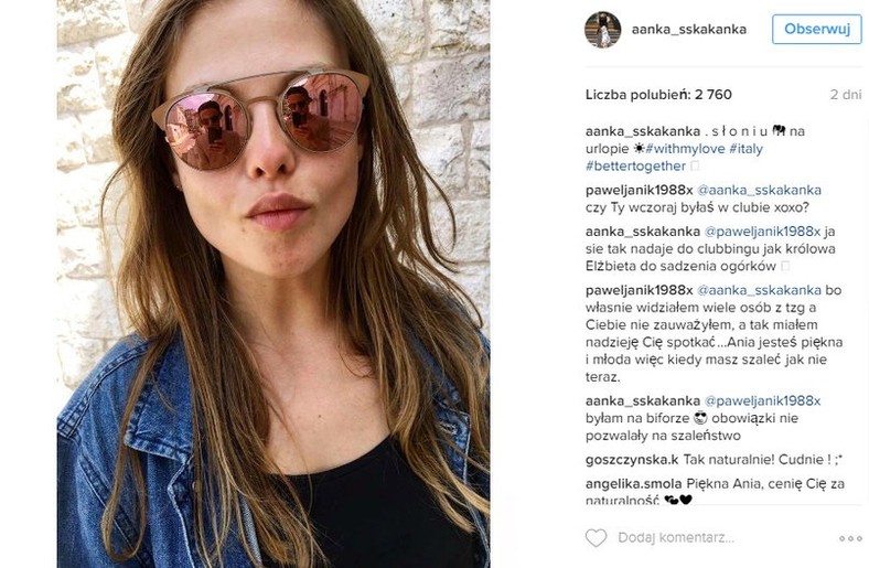 Anna Karczmarczyk na Instragramie