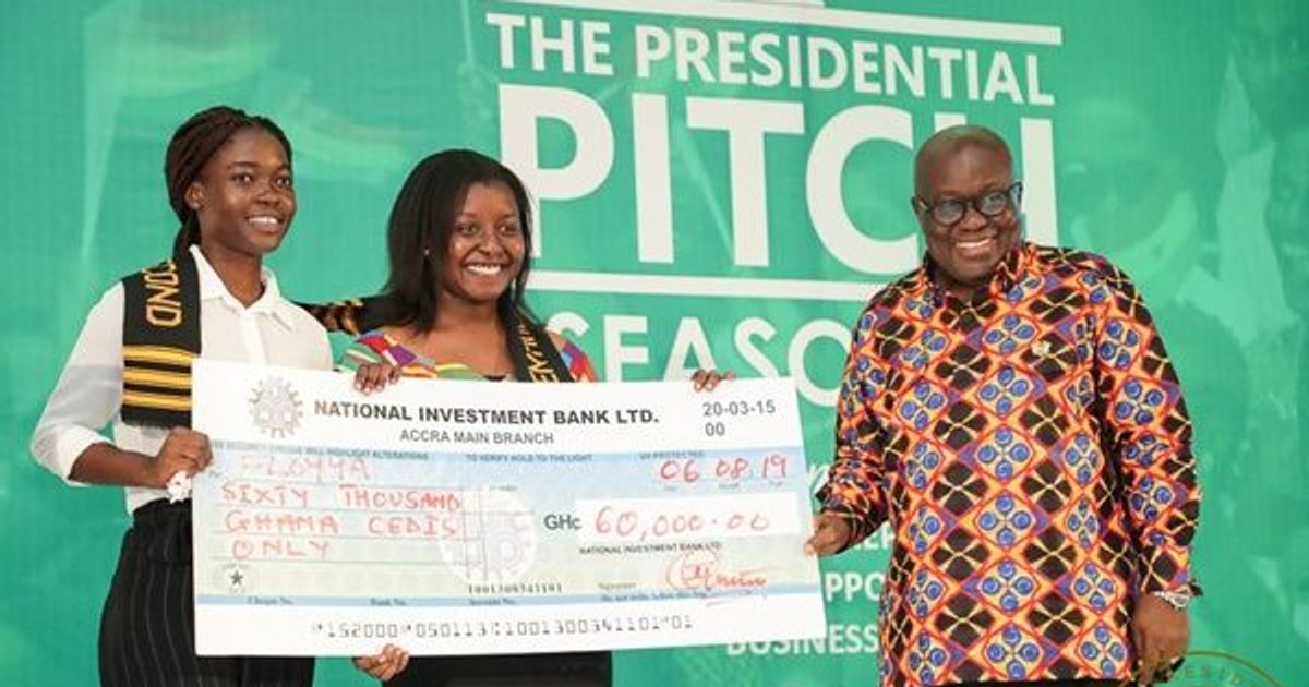 Students who make sanitary pads from banana and plantain fibre get