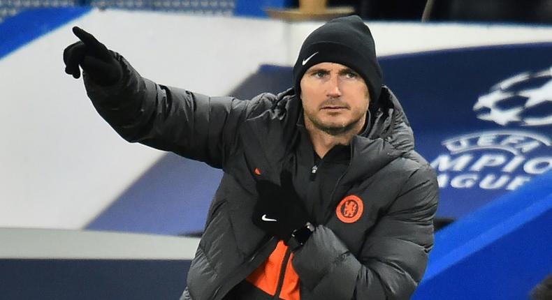 Unhappy: Chelsea coach Frank Lampard gestures on the touchline