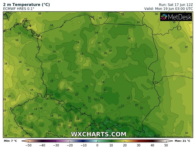 W nocy temperatura spadnie do 12-14 st. C