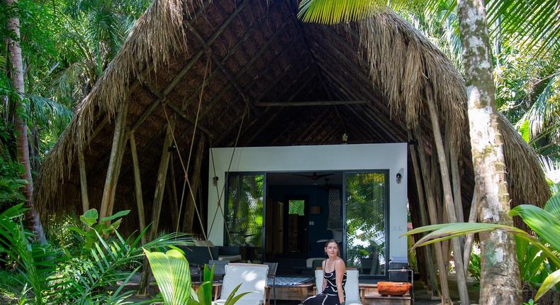 The author outside her casita at Isla Palenque. Monica Humphries/Business Insider