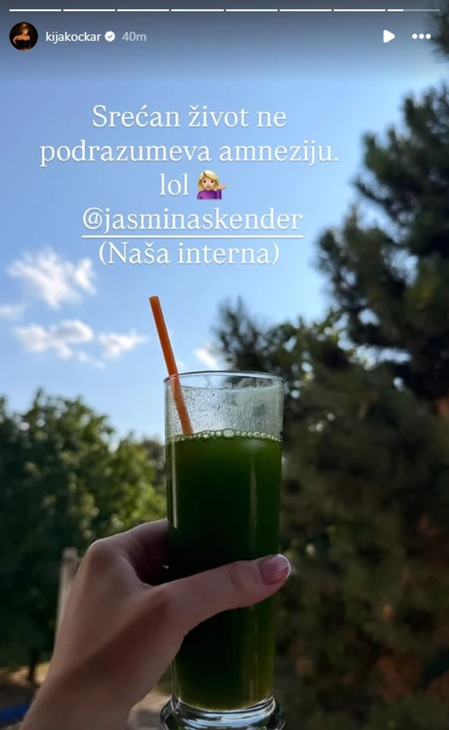 "Srećan život ne podrazumeva amneziju!" Kija Kockar nazdravila Jasmini Skender