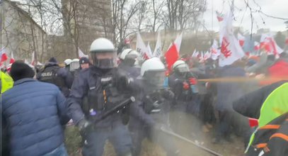 Policjanci użyli gazu wobec protestujących rolników! Byliśmy w samym środku zadymy