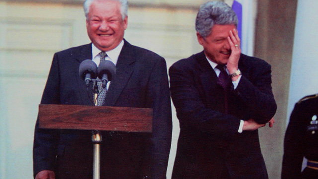 Borys Jelcyn i Bill Clinton. Nowy Jork, rok 1995