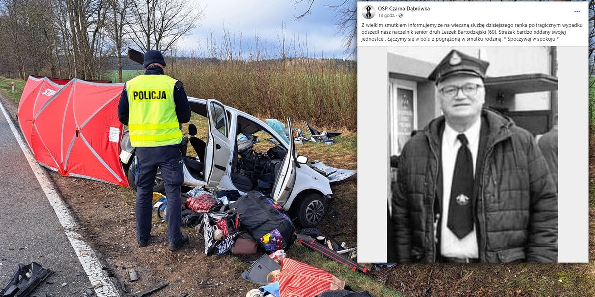 Rozrzucone bagaże. Tu zakończyła się ich podróż. Leszek zmarł na oczach żony.