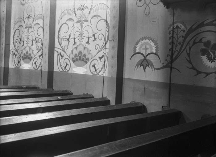 Wnętrze kościoła p.w. św. Marcina w Międzyrzeczu Górnym, fragment polichromii


