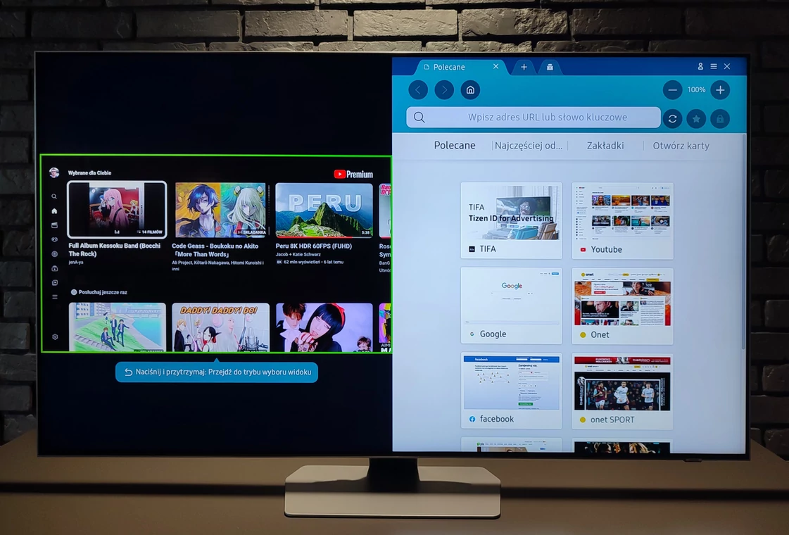 Telewizor Samsung QN92C — funkcja Multi View