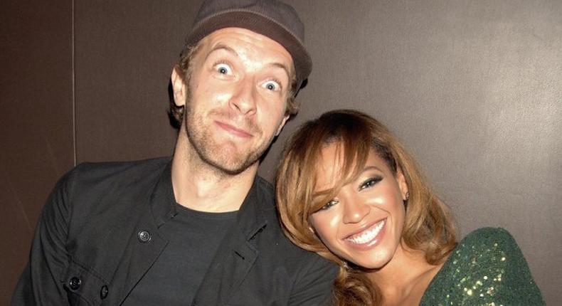 Chris Martin and Beyonce