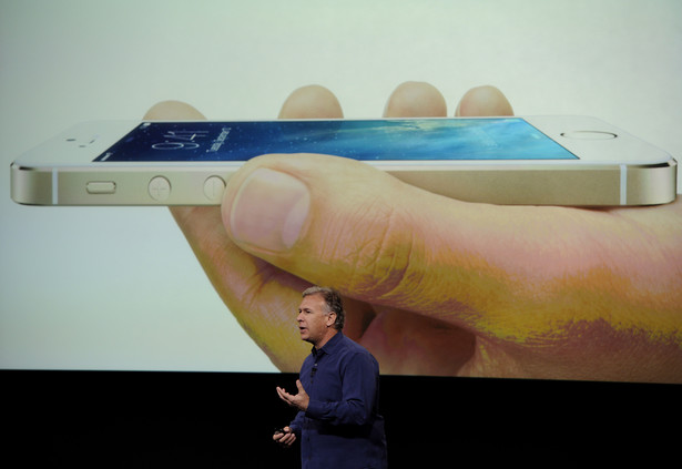 Philip Schiller, wiceprezes marketingu Apple podczas prezentacji nowego modelu iPhone 5S. Cupertino, Kalifornia, USA. 10.09.2013. (2)