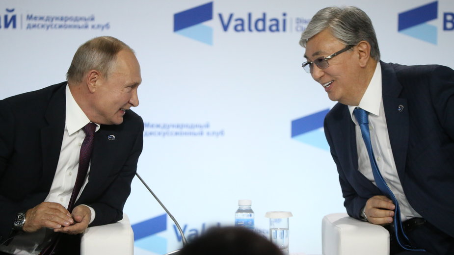 Władimir Putin i Kasym-Żomart Tokajew podczas spotkania w Soczi, październik 2019 r. 