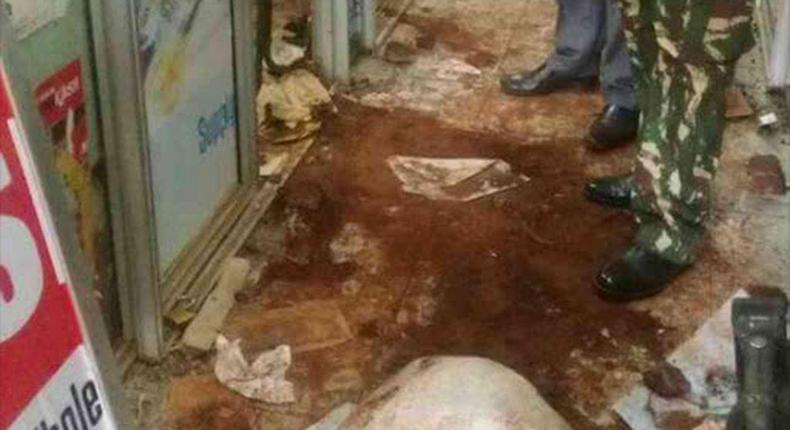 File photo: Part of the damage caused by thieves who dug a tunnel under KCB's Thika branch before