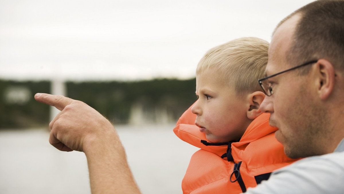 Otac sa detetom - ilustracija