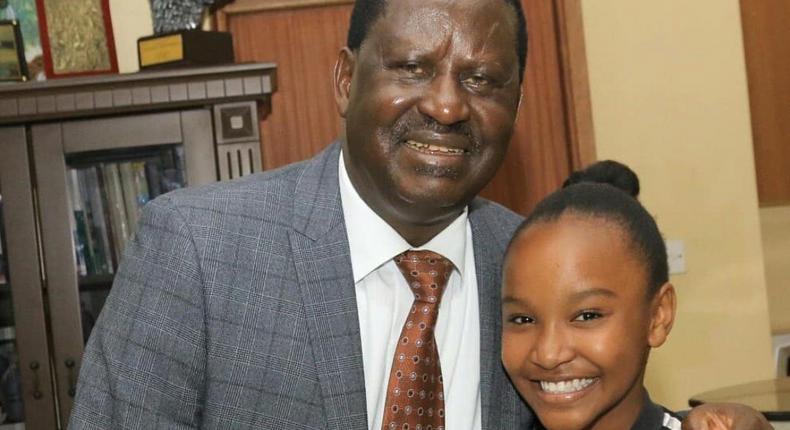 Wendy Waeni with Raila Odinga