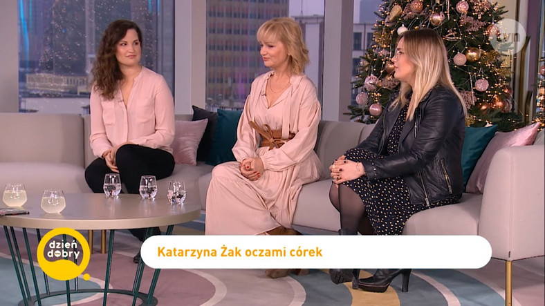 Katarzyna Żak z córkami w "Dzień Dobry TVN"