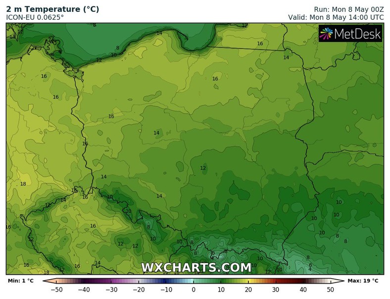 Temperatura od zachodu i północnego zachodu zacznie powoli iść w górę.