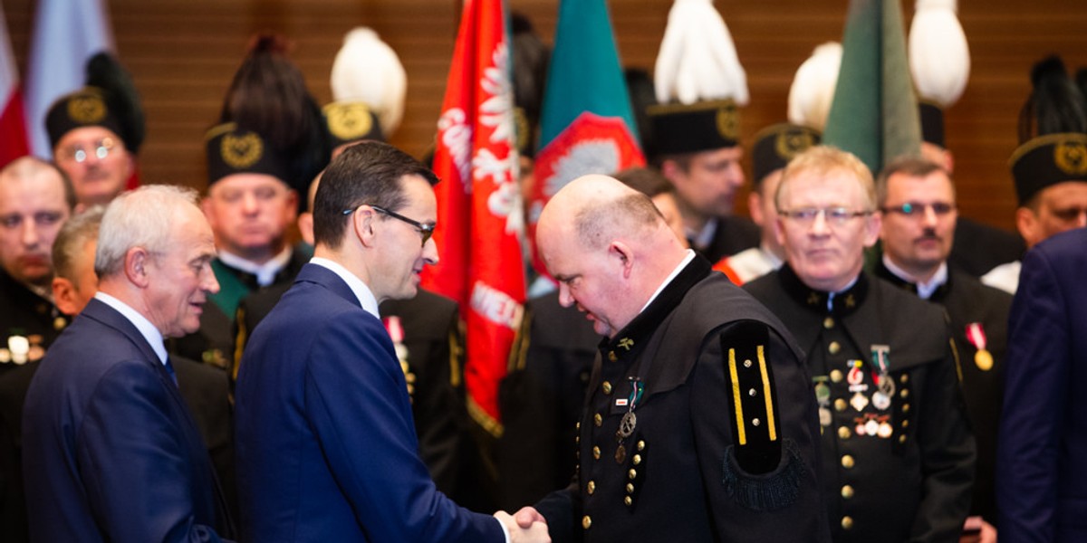 Premier Morawiecki wychwalał górników i całą branżę