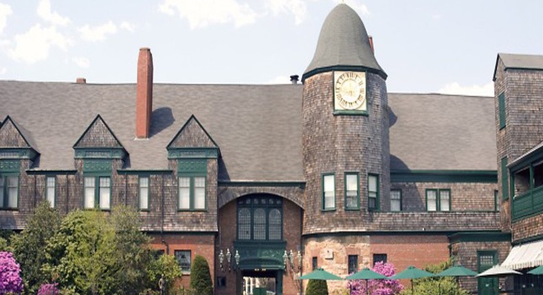 The grass courts at Rhode Island's International Tennis Hall of Fame are distinctive.