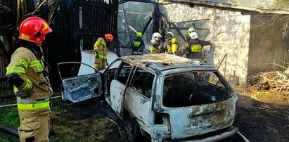 Tragedia w Sieradzu. Przyjechali gasić pożar auta. Znaleźli ciało