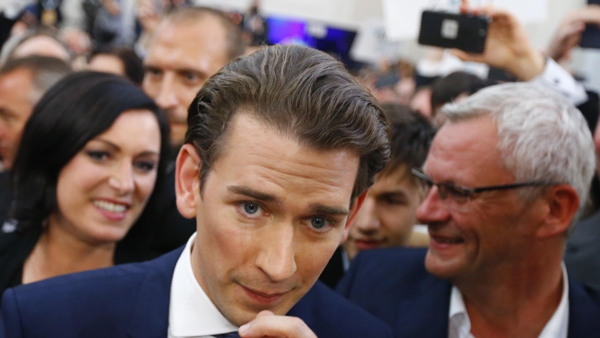 Top candidate of the People's Party (OeVP) Sebastian Kurz attends his party's meeting in Vienna