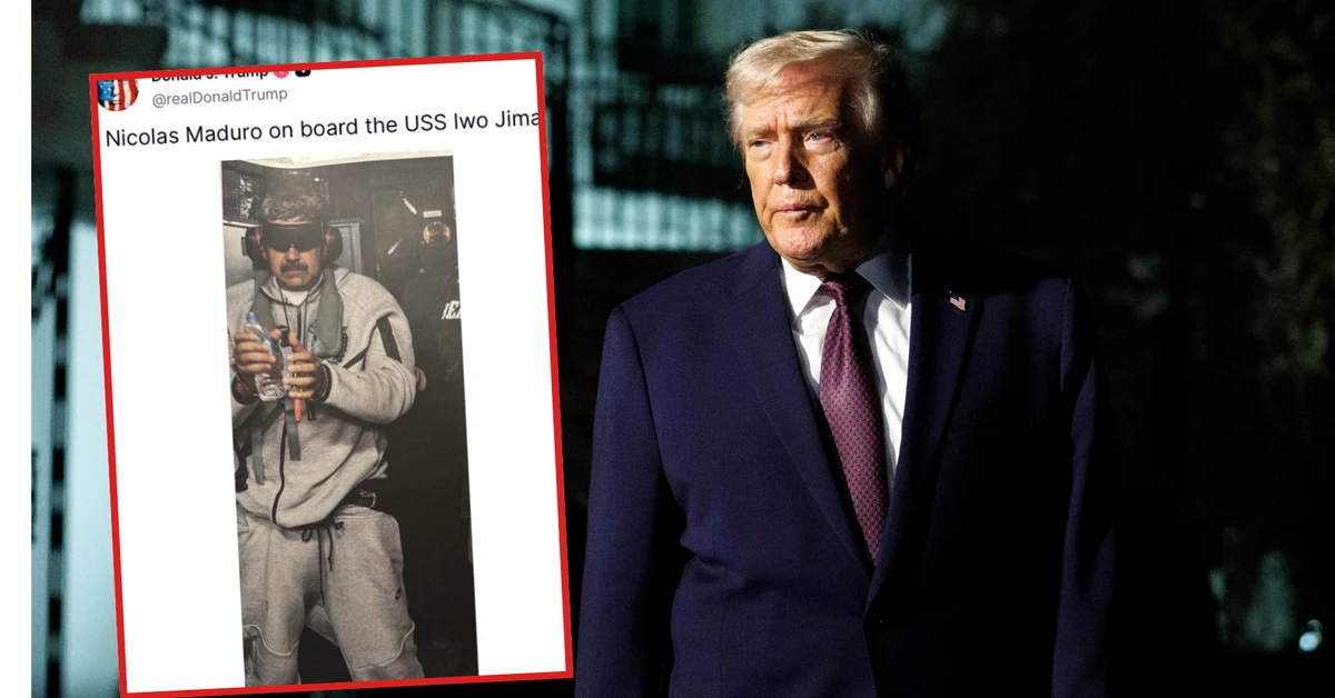 Tak wygląda pojmany Maduro. Trump publikuje zdjęcie z okrętu USA