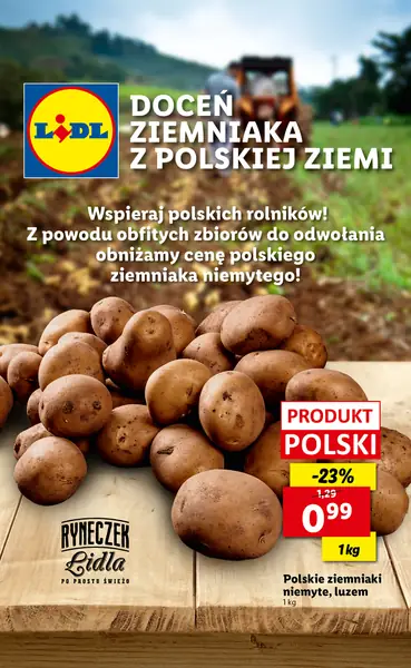 Lidl pomoże polskim rolnikom sprzedać jesienne nadwyżki ziemniaków, fot. Lidl Polska