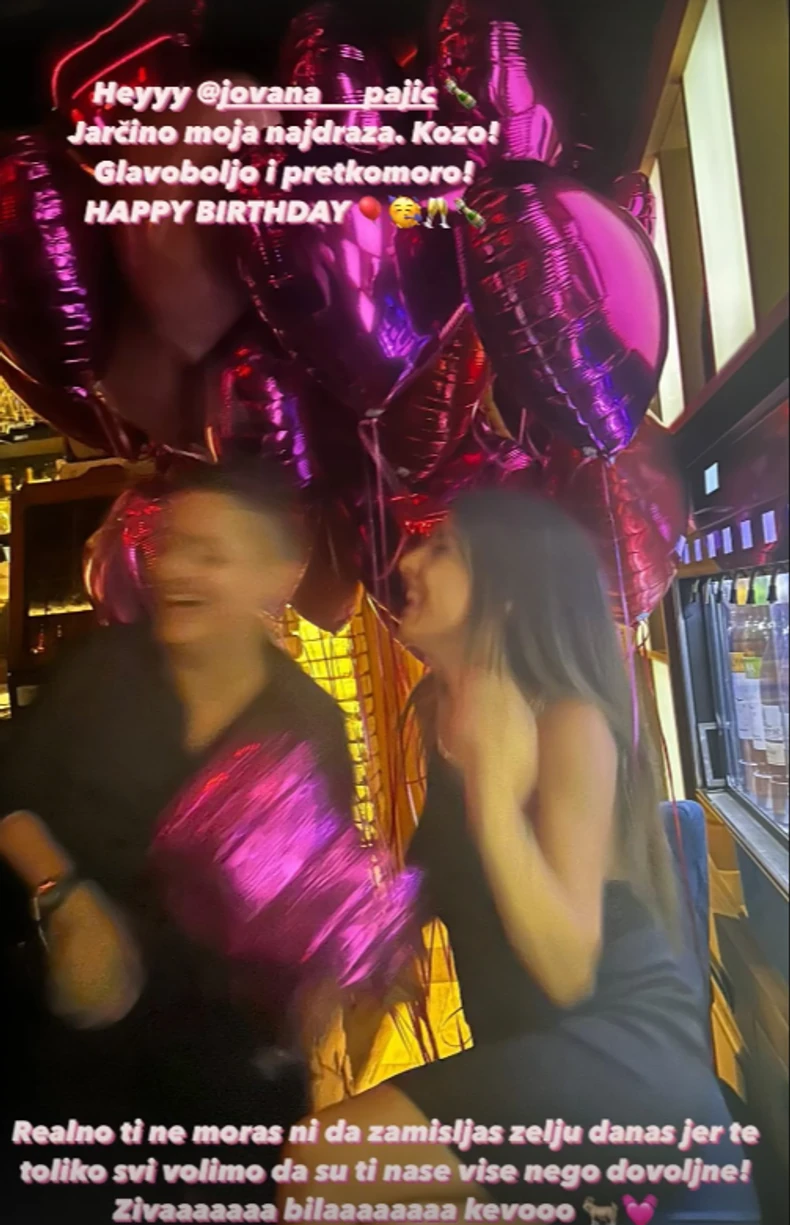 Marija Šerifović čestitala Jovani Pajić rođendan