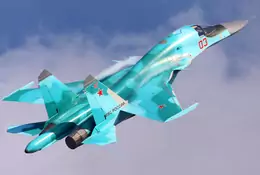 Armia Rosji dostała nowe bombowce Su-34. Moskwa pokazuje je w akcji