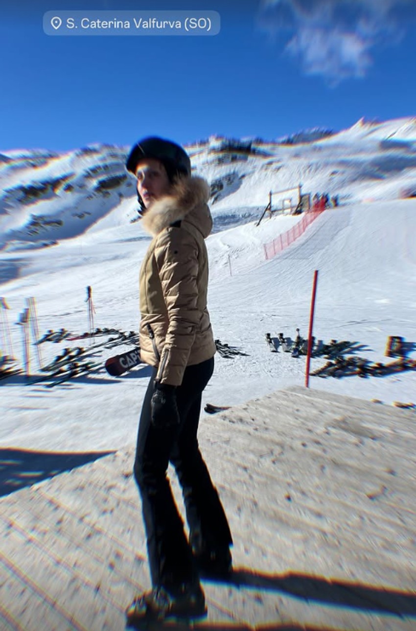 Jelena Gavrilović na skijanju u Italiji