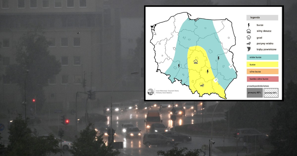 Burze z ulewami i wiatrem wtargną do Polski. W tych rejonach będzie najgorzej