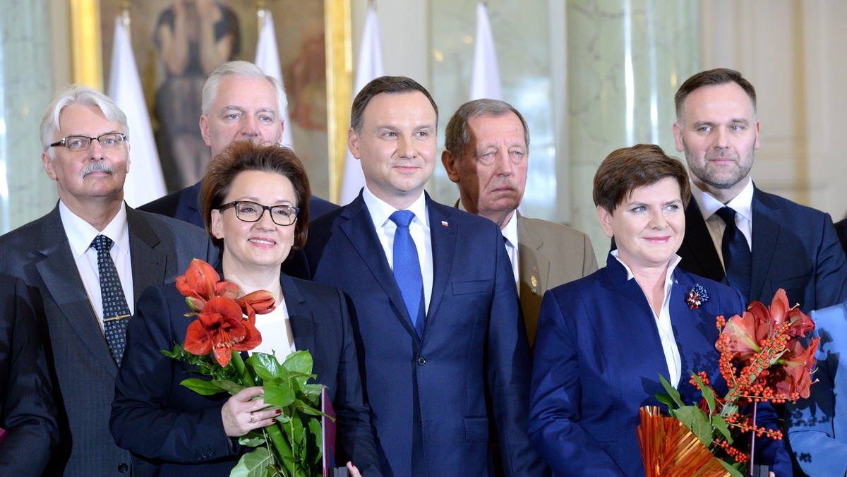 Beata Szydło Andrzej Duda Dawid Jackiewicz Jan Szyszko Witold Waszczykowski Anna Zalewska Jarosław Gowin