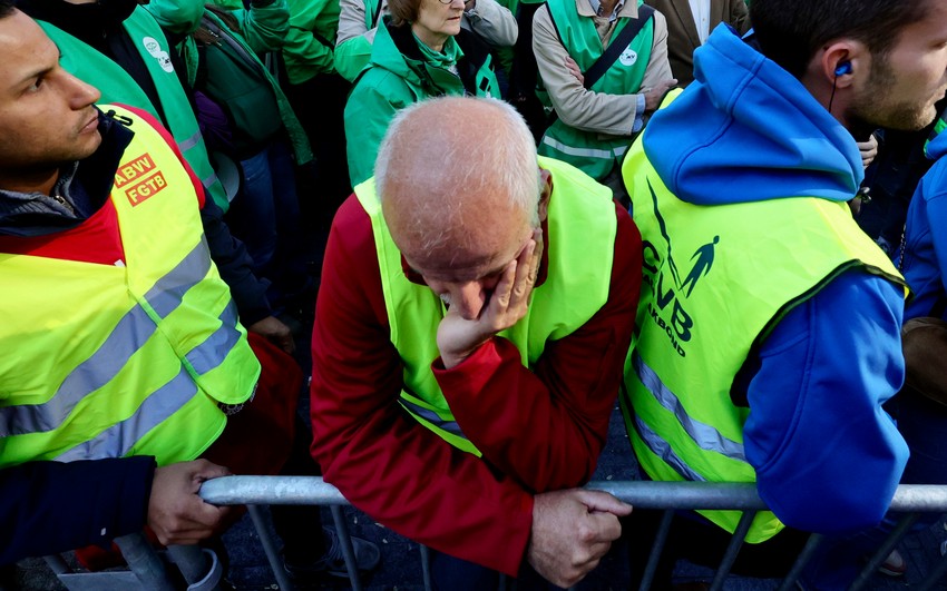 Protest sindikata u Briselu