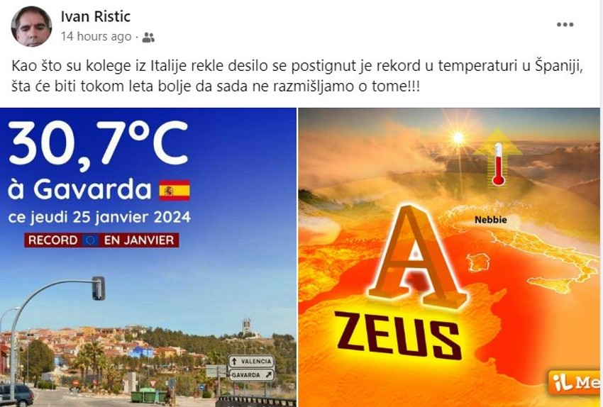 Afrički anticiklon Zevs hara Evropom